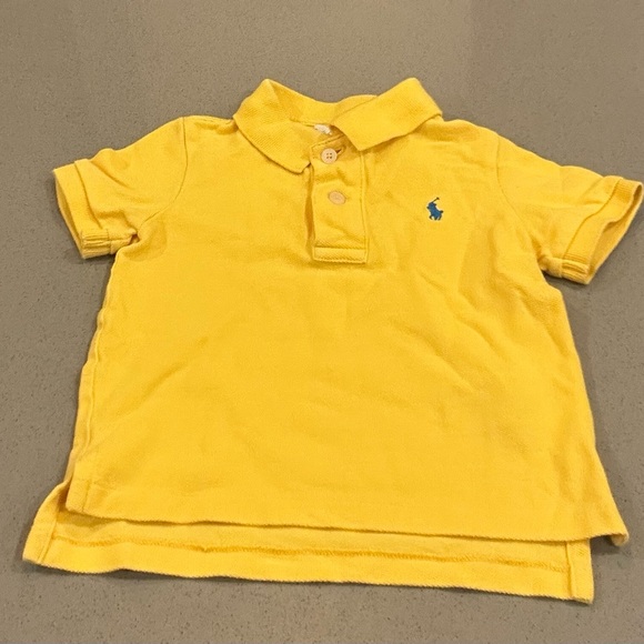 Polo Ralph Lauren Baby Boys' Cotton Mesh Short Sleeve Polo Shirt Yellow Size 18M - Picture 2 of 6